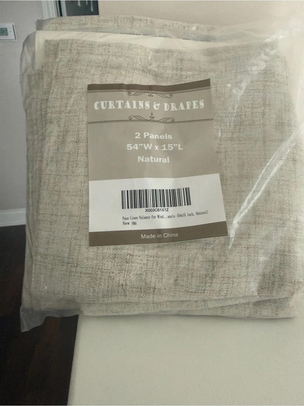 valance 2 per bag  3 bags available 54x15